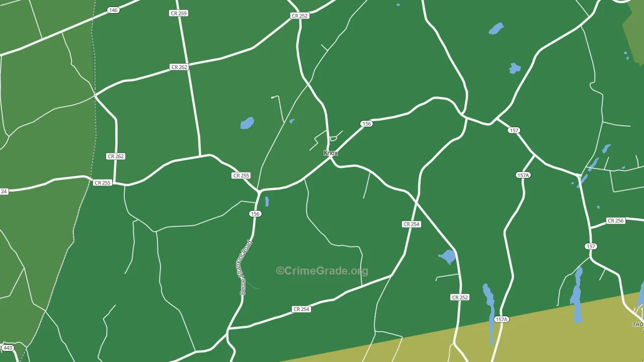 Knox, NY Map of Vandalism Rates