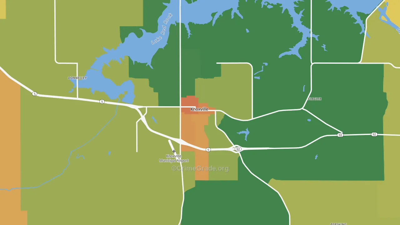 Knoxville, IA Map of Vandalism Rates