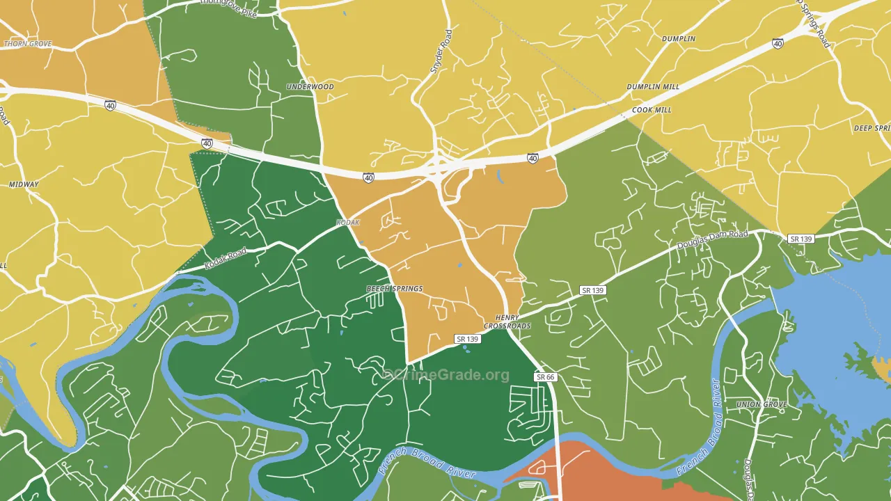 Kodak, TN Map of Vandalism Rates