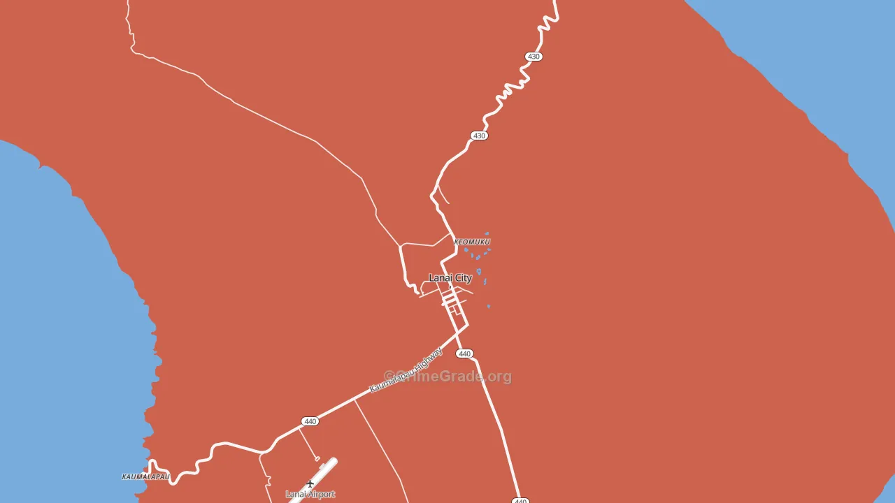 Koele, HI Map of Vandalism Rates