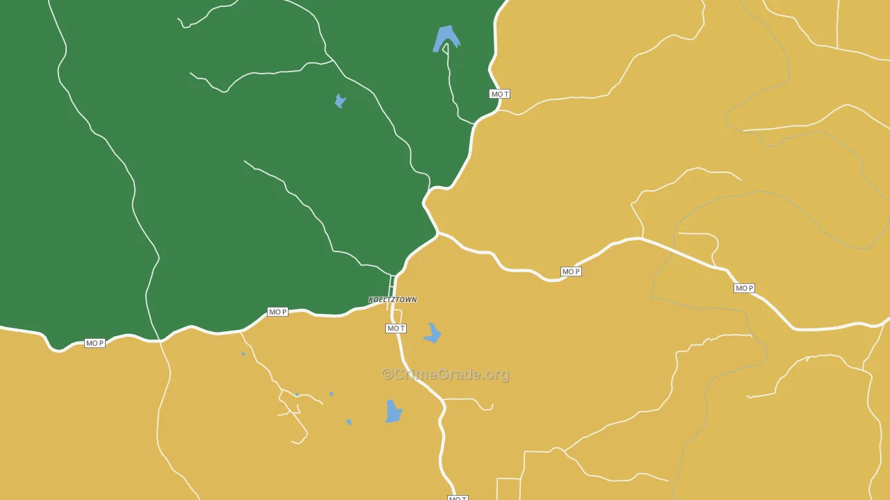 Koeltztown, MO Map of Vandalism Rates