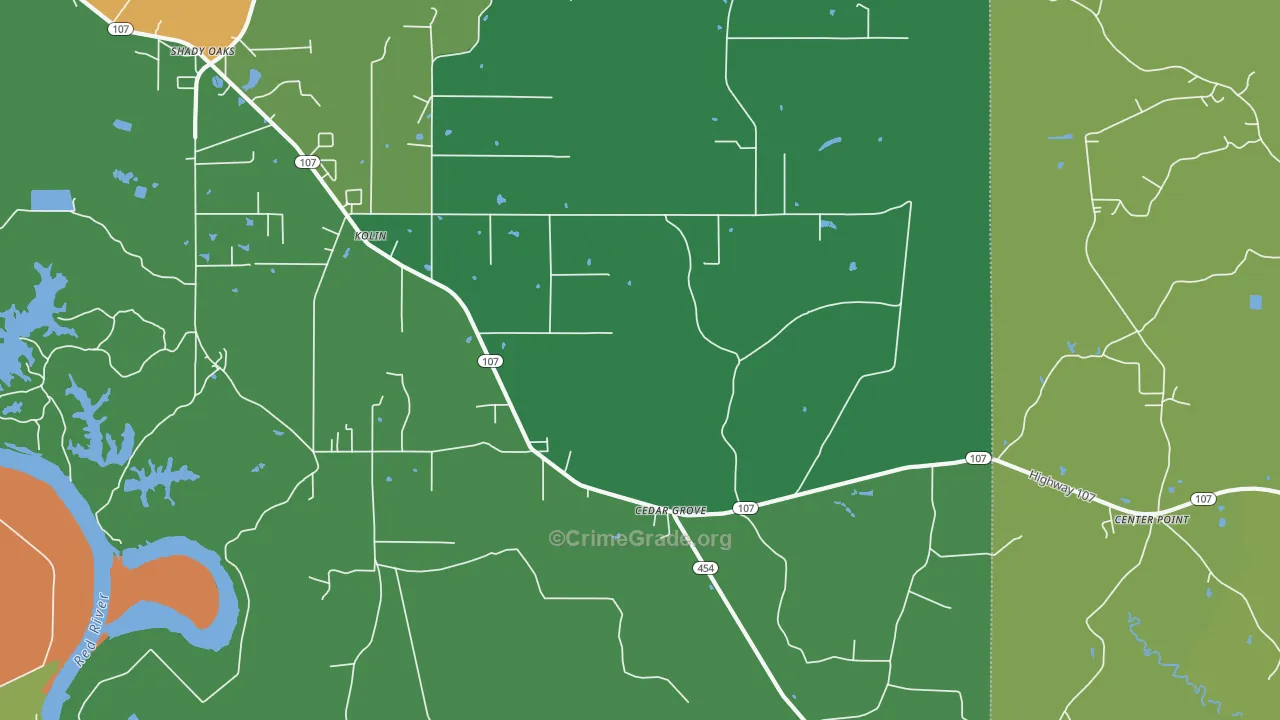 Kolin, LA Map of Vandalism Rates
