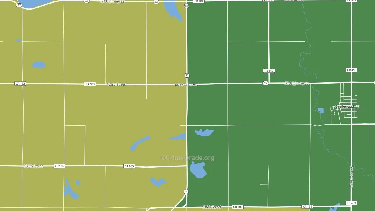 Kones Corner, SD Map of Vandalism Rates