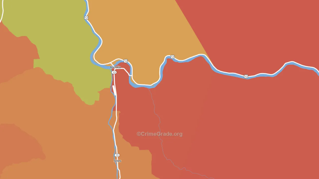 Kooskia, ID Map of Vandalism Rates