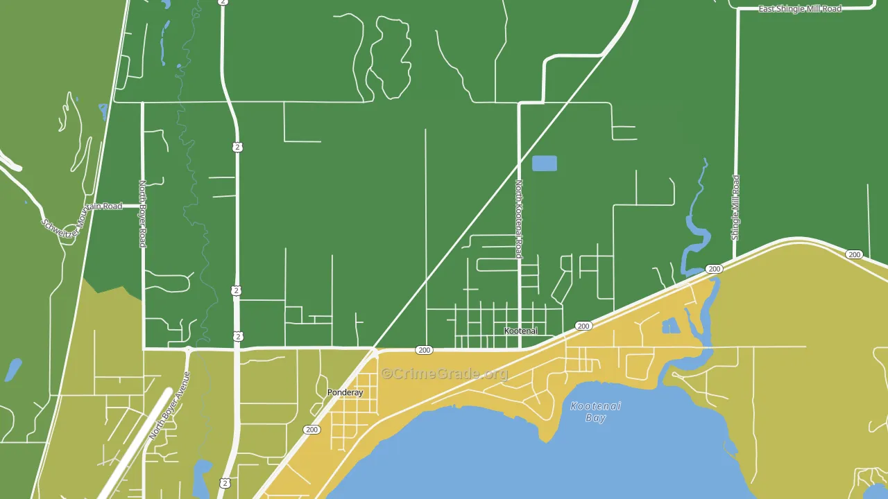Kootenai, ID Map of Vandalism Rates