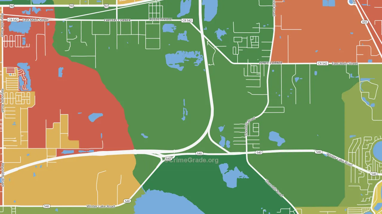 Kossuthville, FL Map of Vandalism Rates