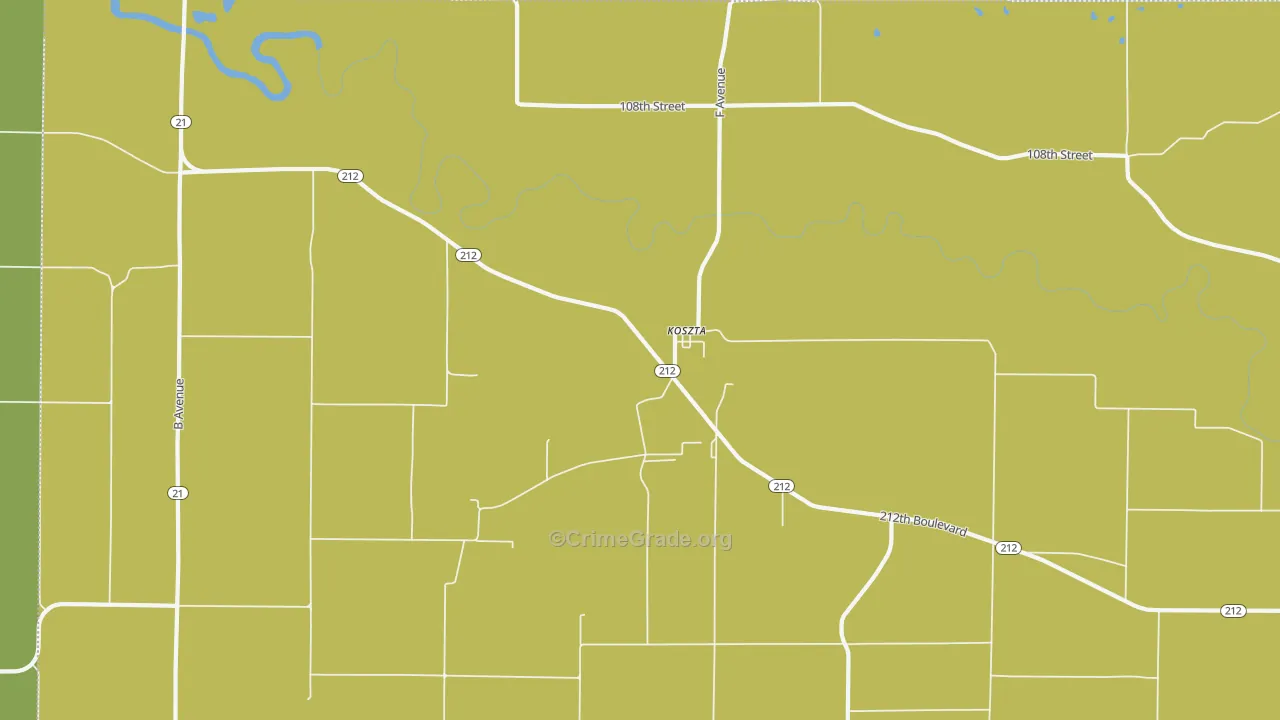 Koszta, IA Map of Vandalism Rates