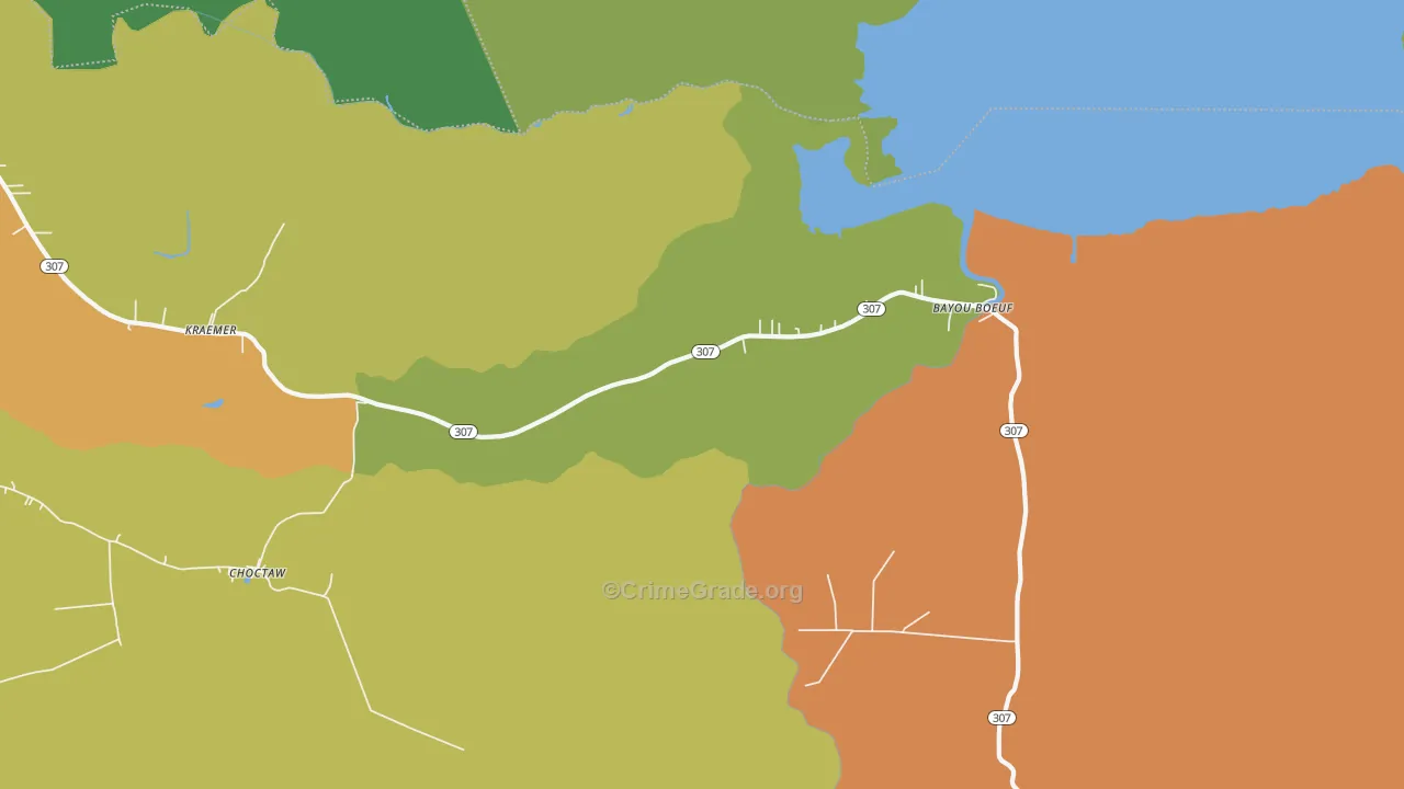 Kraemer, LA Map of Vandalism Rates