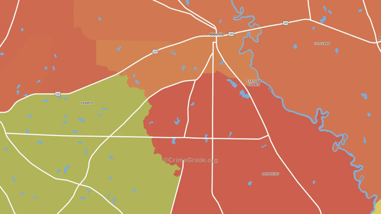 Kramer, GA Map of Vandalism Rates