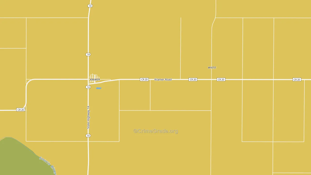 Kramer, ND Map of Vandalism Rates