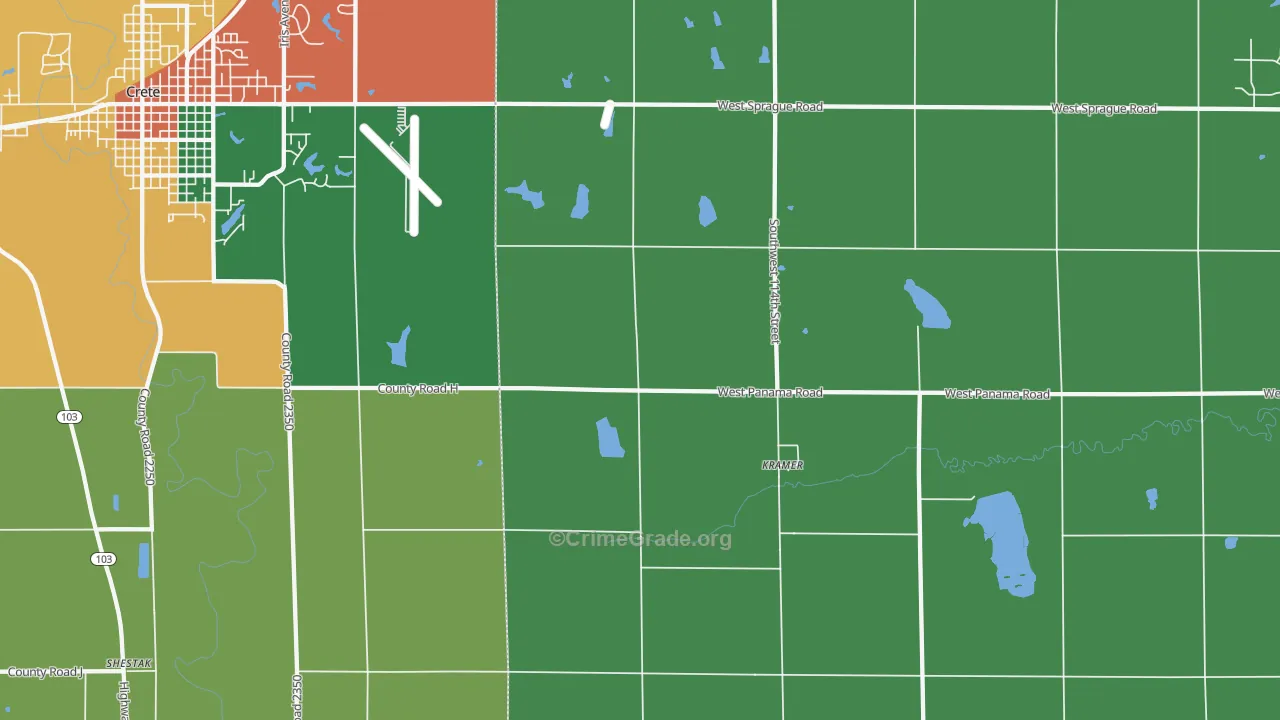 Kramer, NE Map of Vandalism Rates