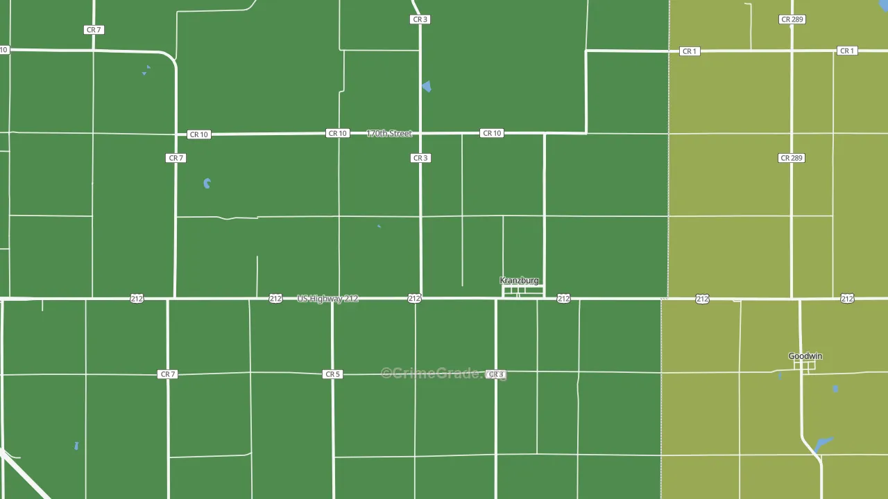 Kranzburg, SD Map of Vandalism Rates