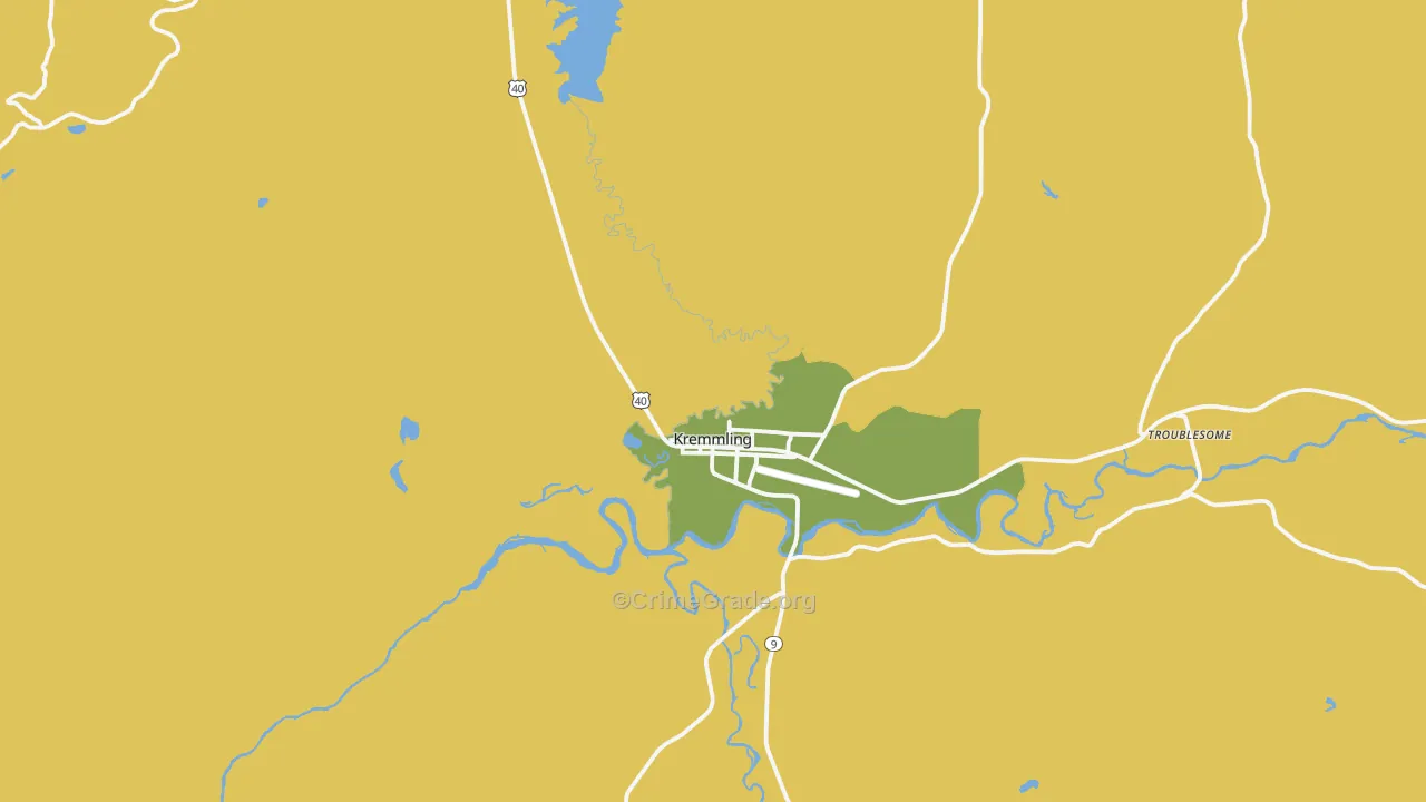 Kremmling, CO Map of Vandalism Rates