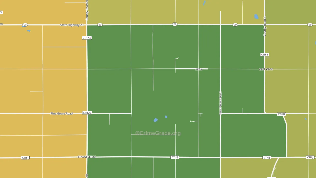 Krok, WI Map of Vandalism Rates