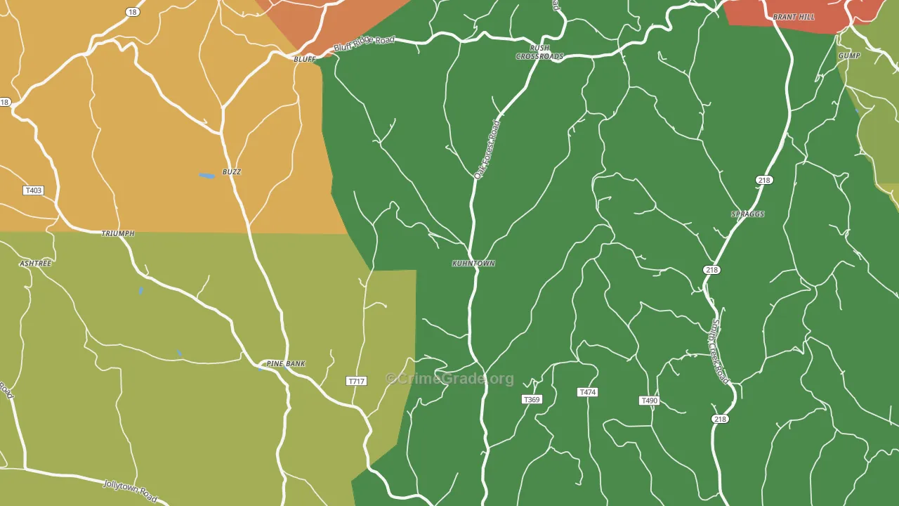 Kuhntown, PA Map of Vandalism Rates