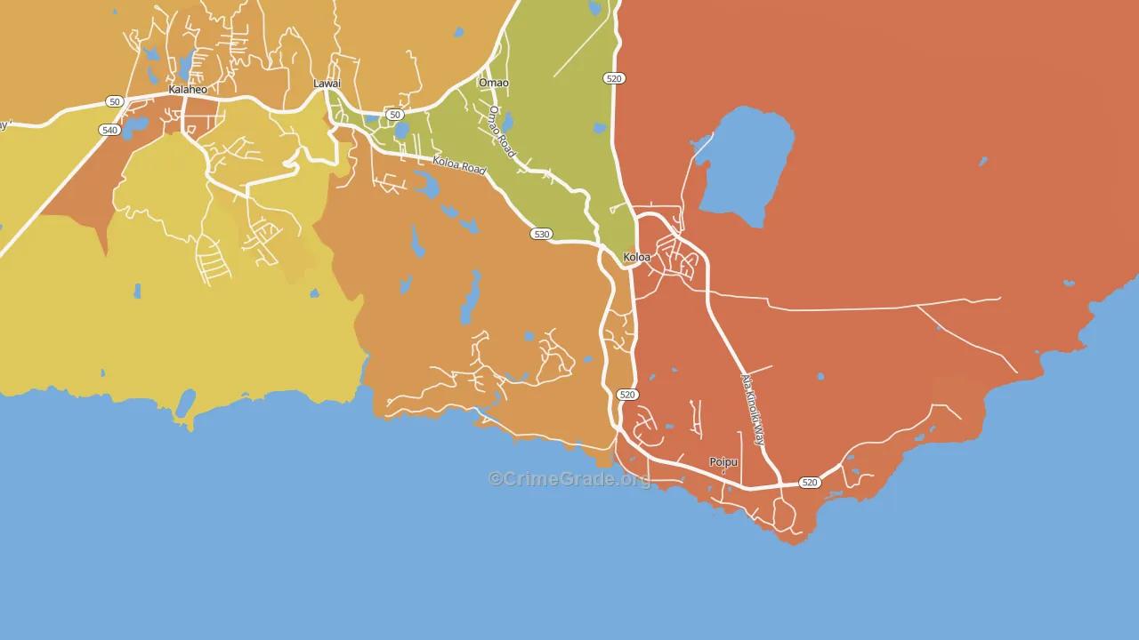 Kukuiula, HI Map of Vandalism Rates