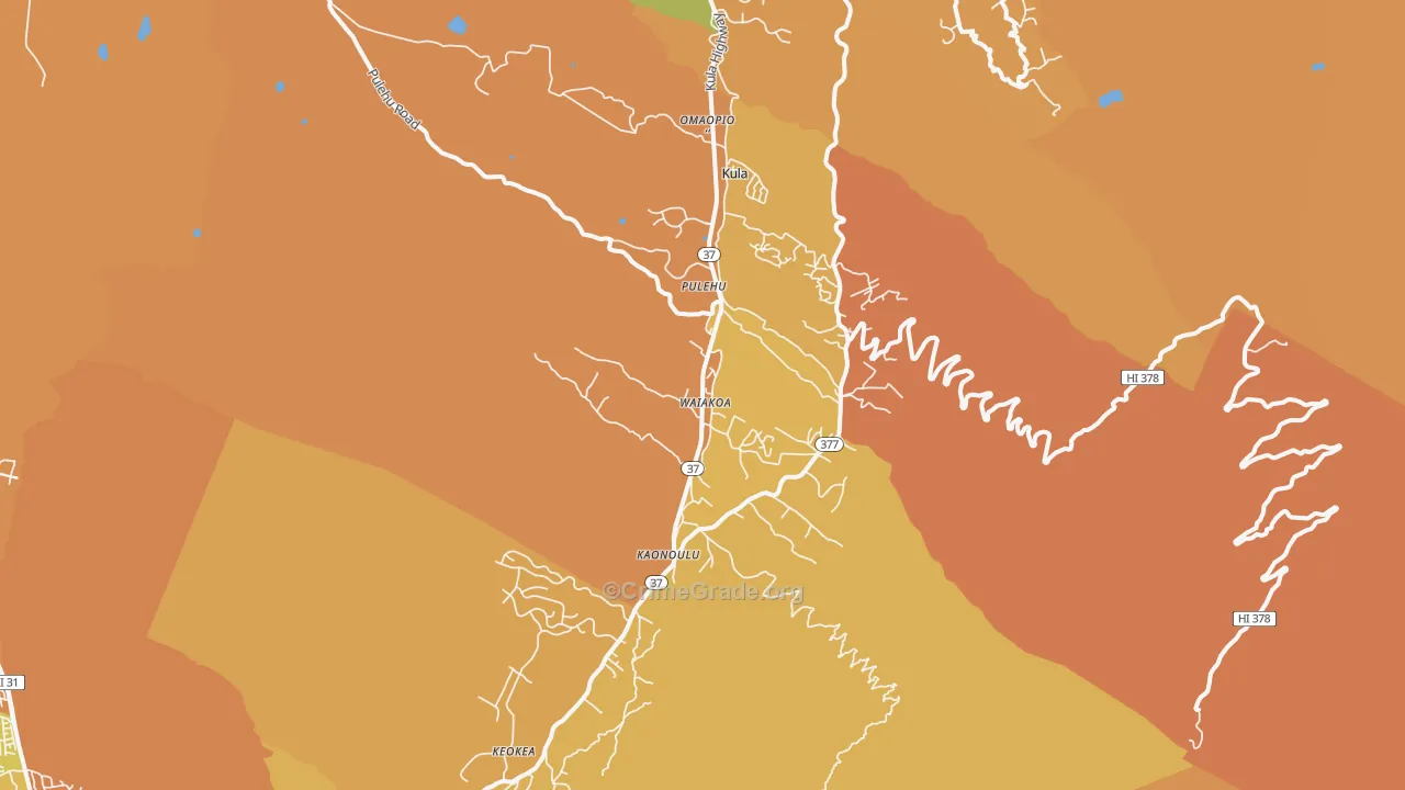 Kula, HI Map of Vandalism Rates