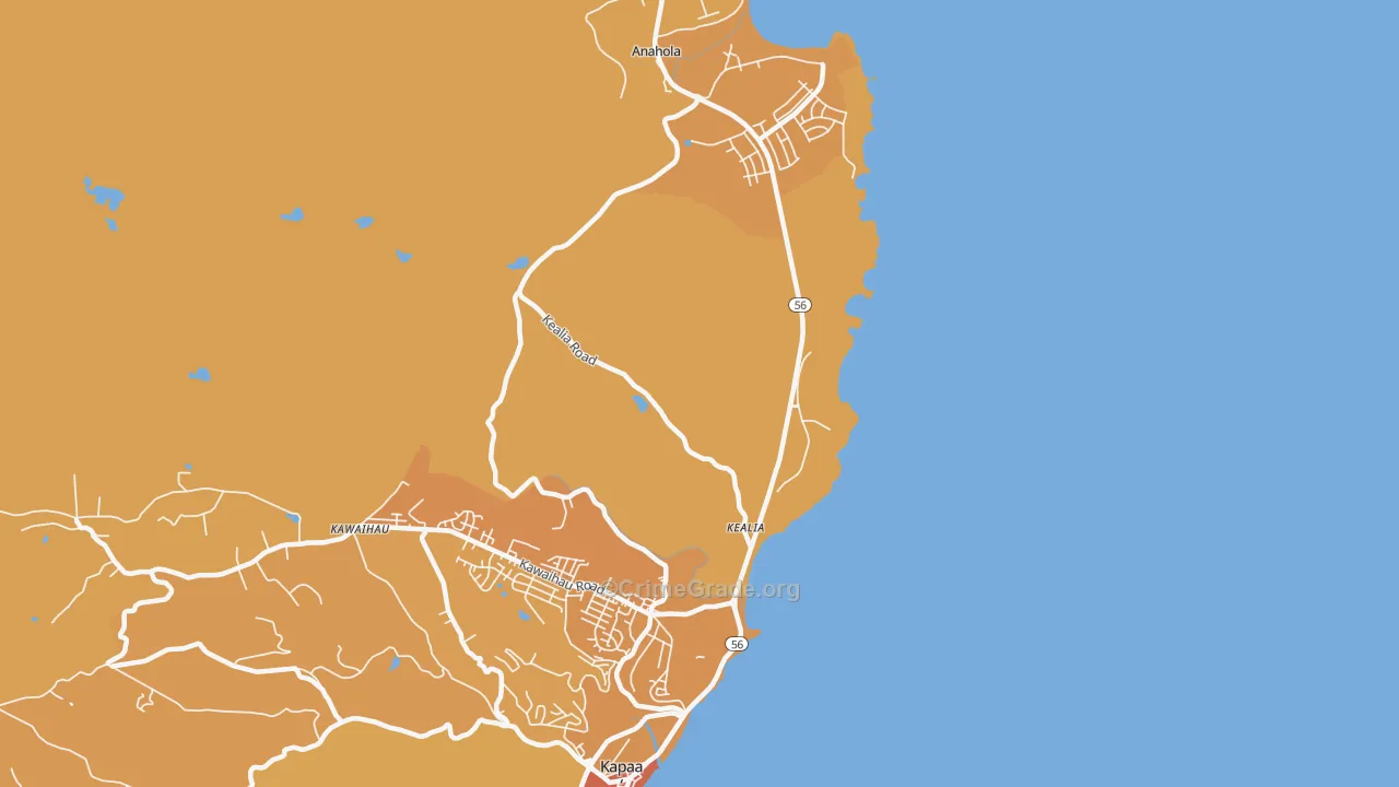 Kumukumu, HI Map of Vandalism Rates