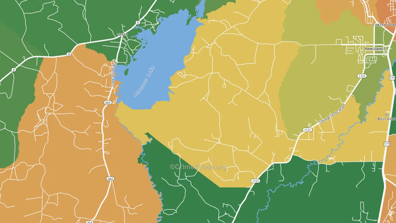 Kurthwood, LA Map of Vandalism Rates