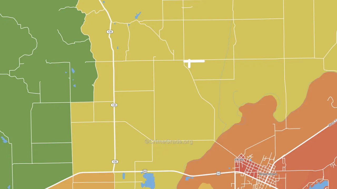Kurtz, IN Map of Vandalism Rates
