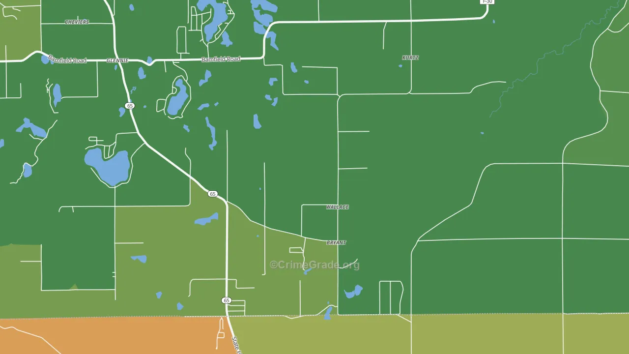 Kurtz, MI Map of Vandalism Rates