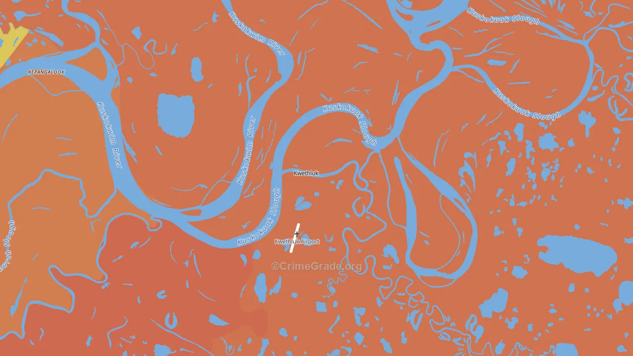 Kwethluk, AK Map of Vandalism Rates