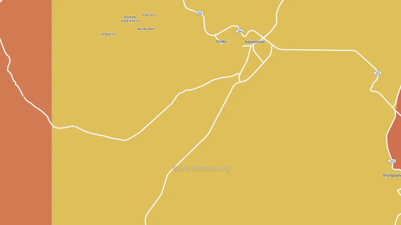 Kykotsmovi Village, AZ Map of Vandalism Rates