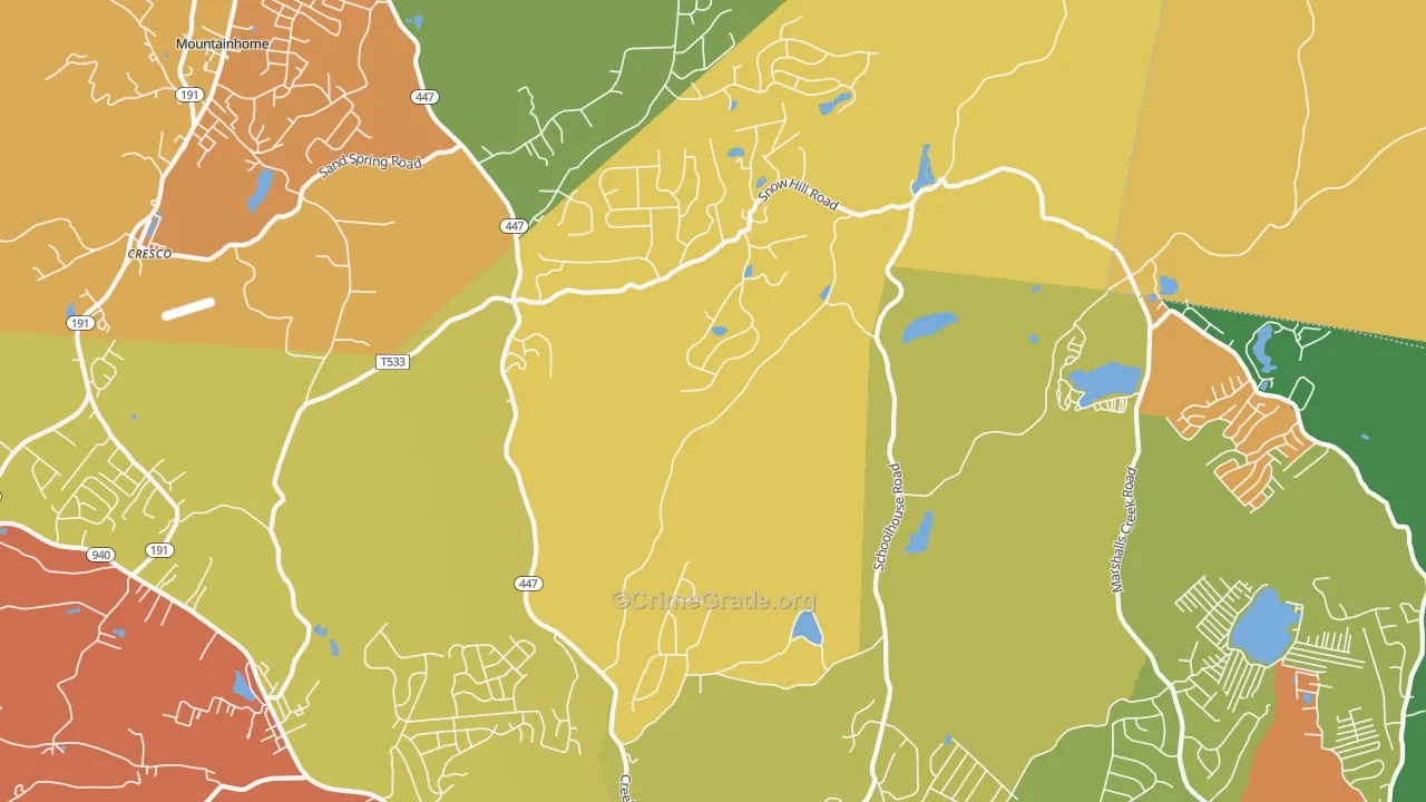 La Anna, PA Map of Vandalism Rates