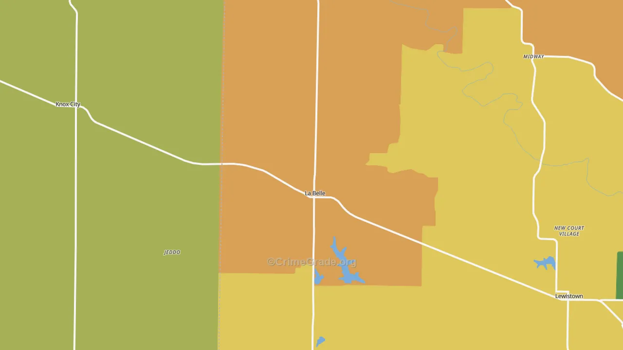 La Belle, MO Map of Vandalism Rates