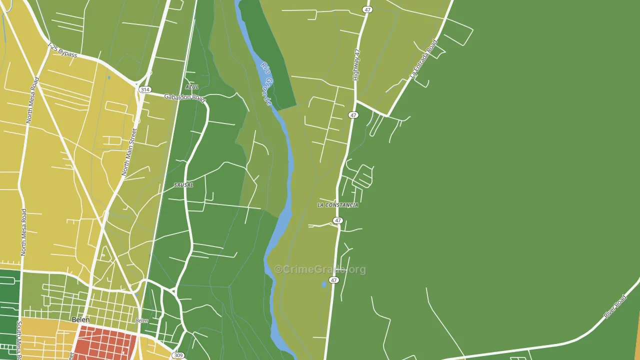 La Constancia, NM Map of Vandalism Rates