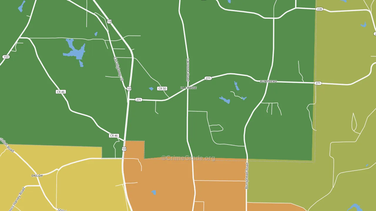 La Crosse, GA Map of Vandalism Rates