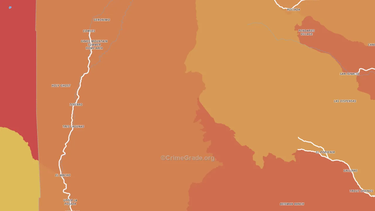 La Cueva, NM Map of Vandalism Rates