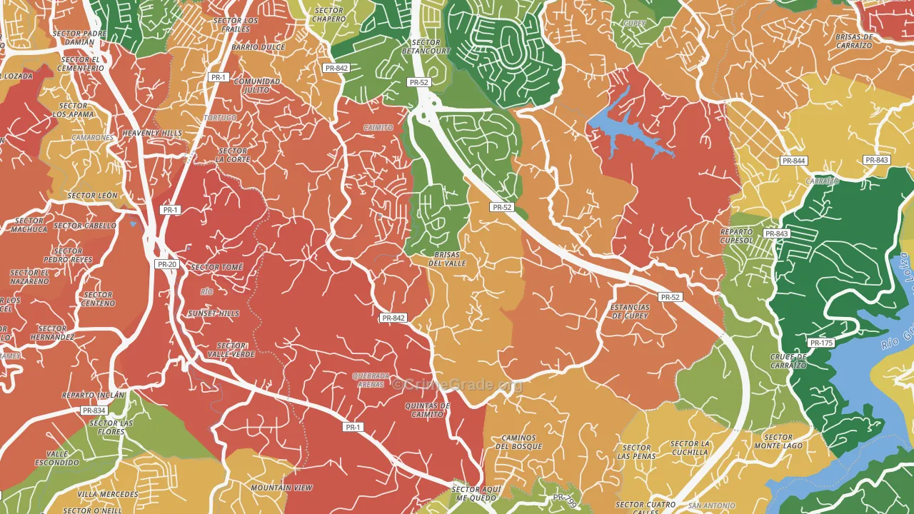 La Cumbre, PR Map of Vandalism Rates