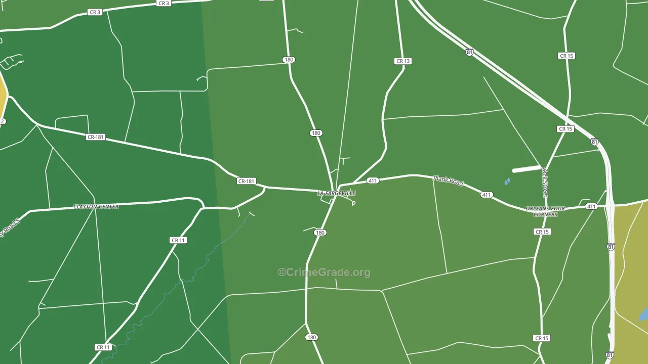 La Fargeville, NY Map of Vandalism Rates