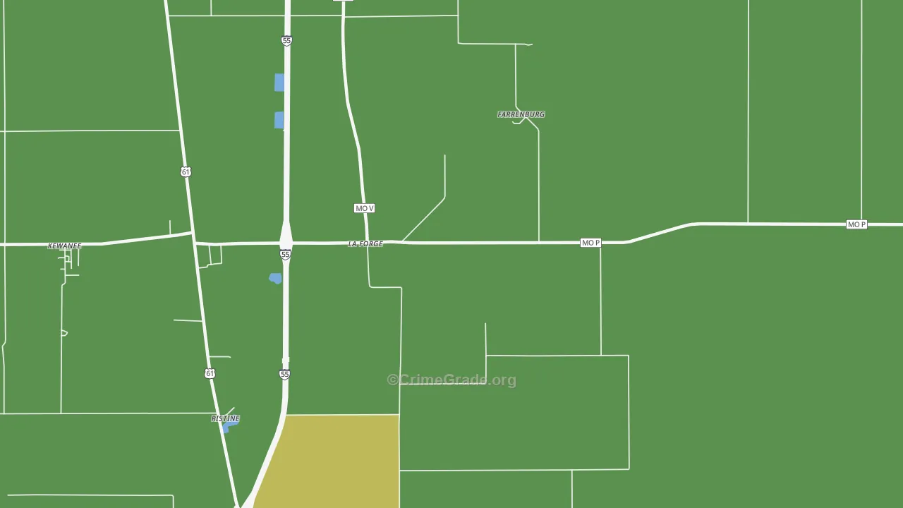 La Forge, MO Map of Vandalism Rates