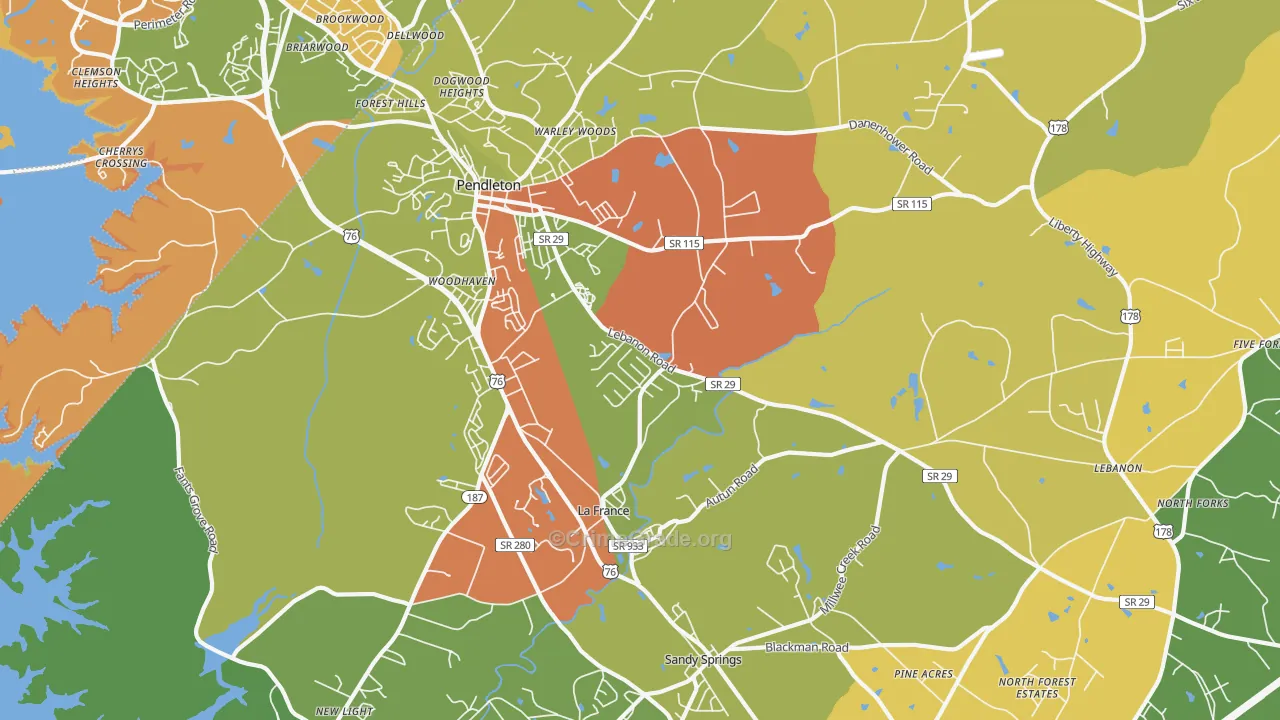 La France, SC Map of Vandalism Rates