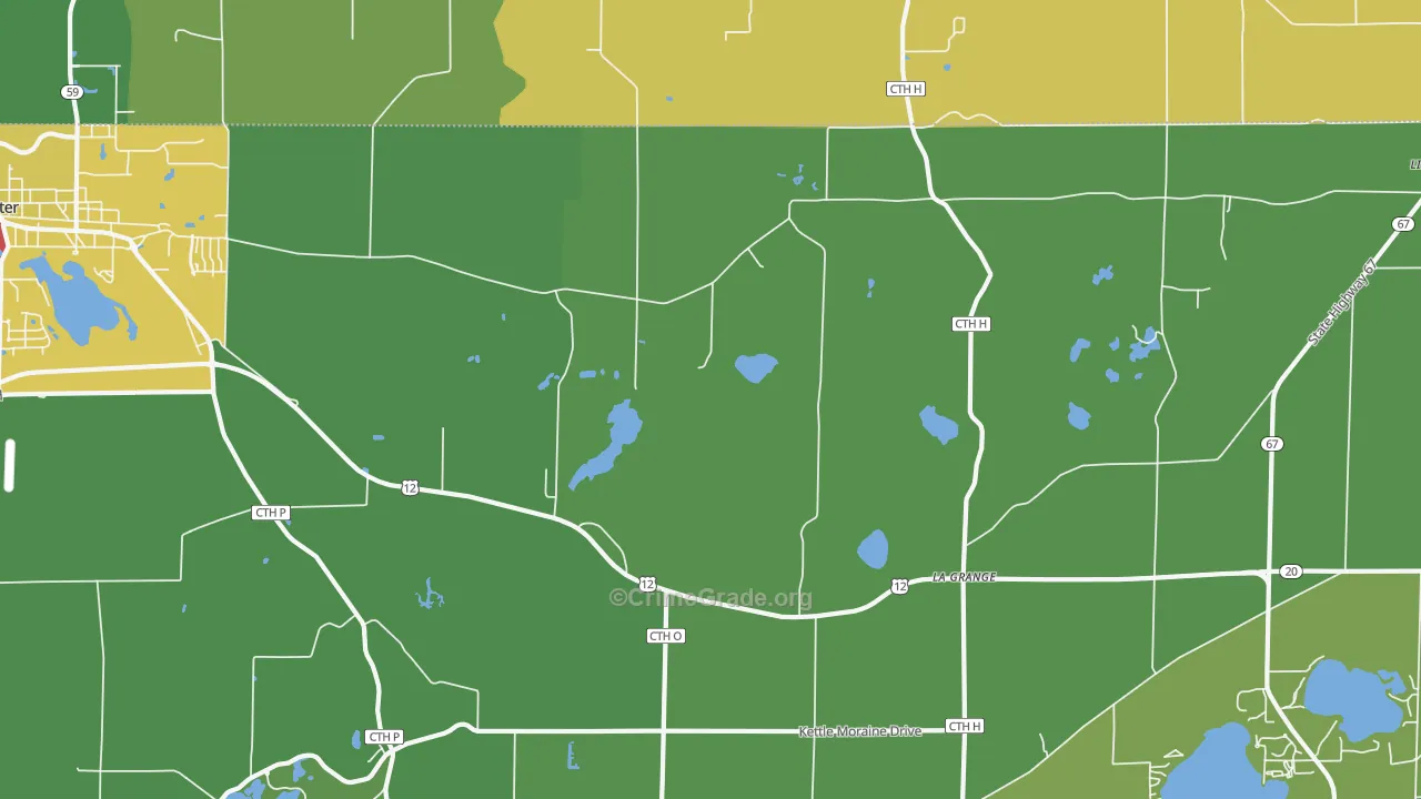 La Grange, WI Map of Vandalism Rates
