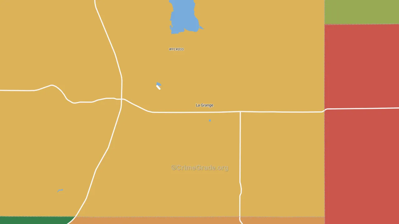 La Grange, WY Map of Vandalism Rates