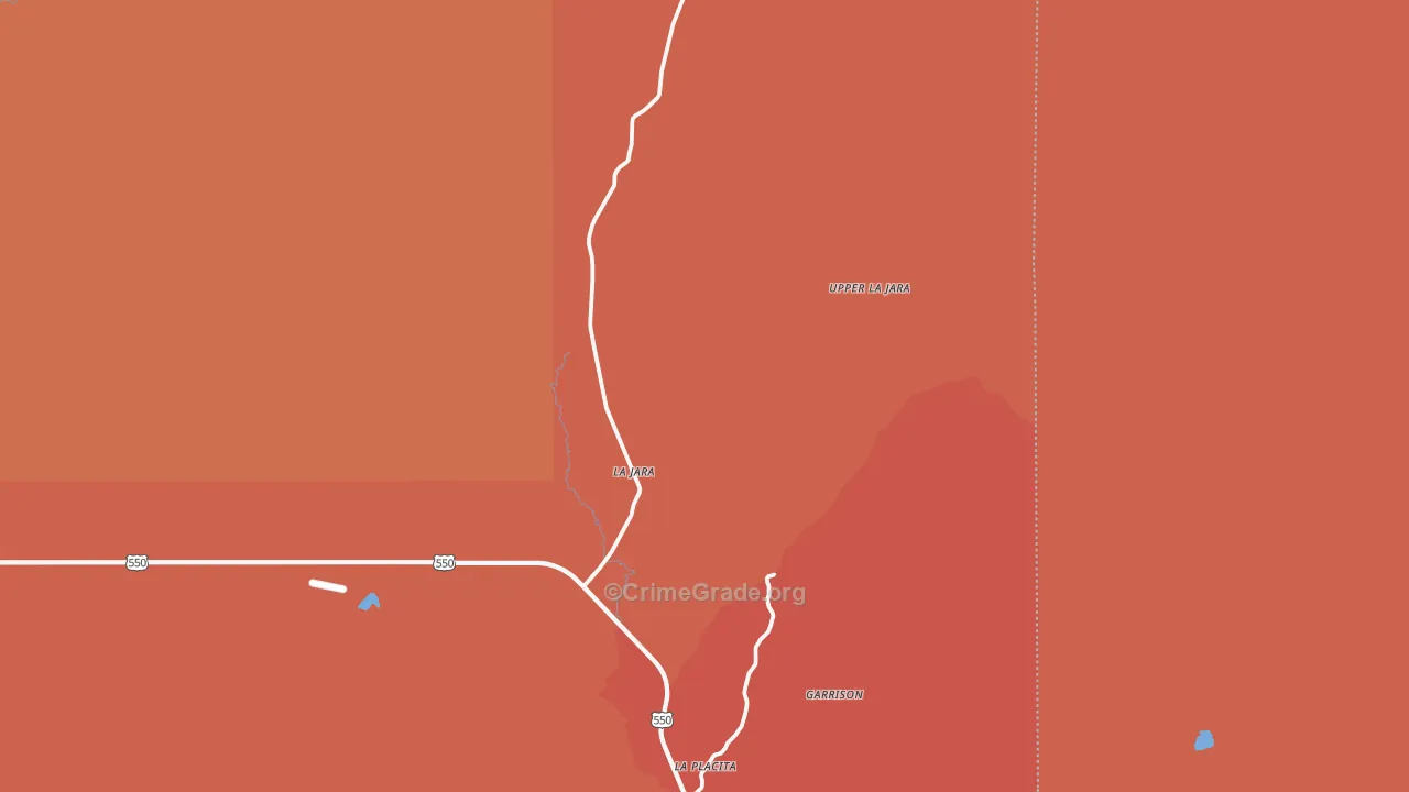 La Jara, NM Map of Vandalism Rates