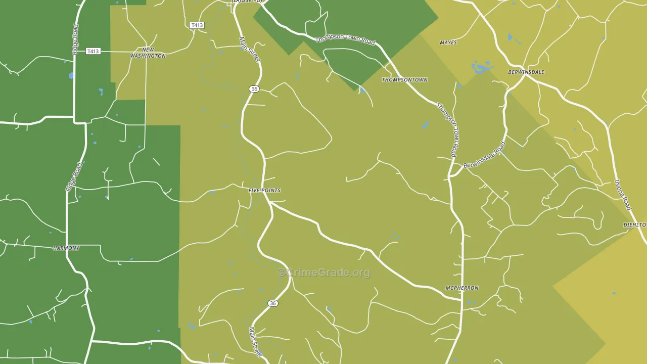 La Jose, PA Map of Vandalism Rates