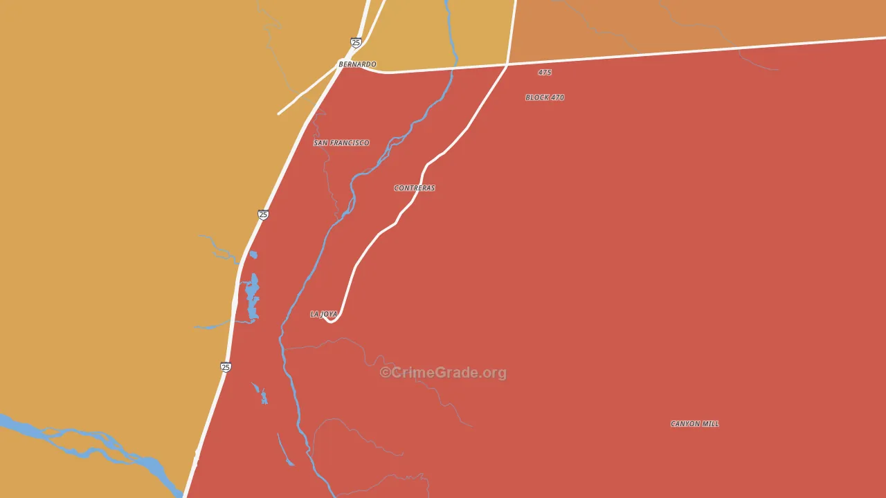 La Joya, NM Map of Vandalism Rates