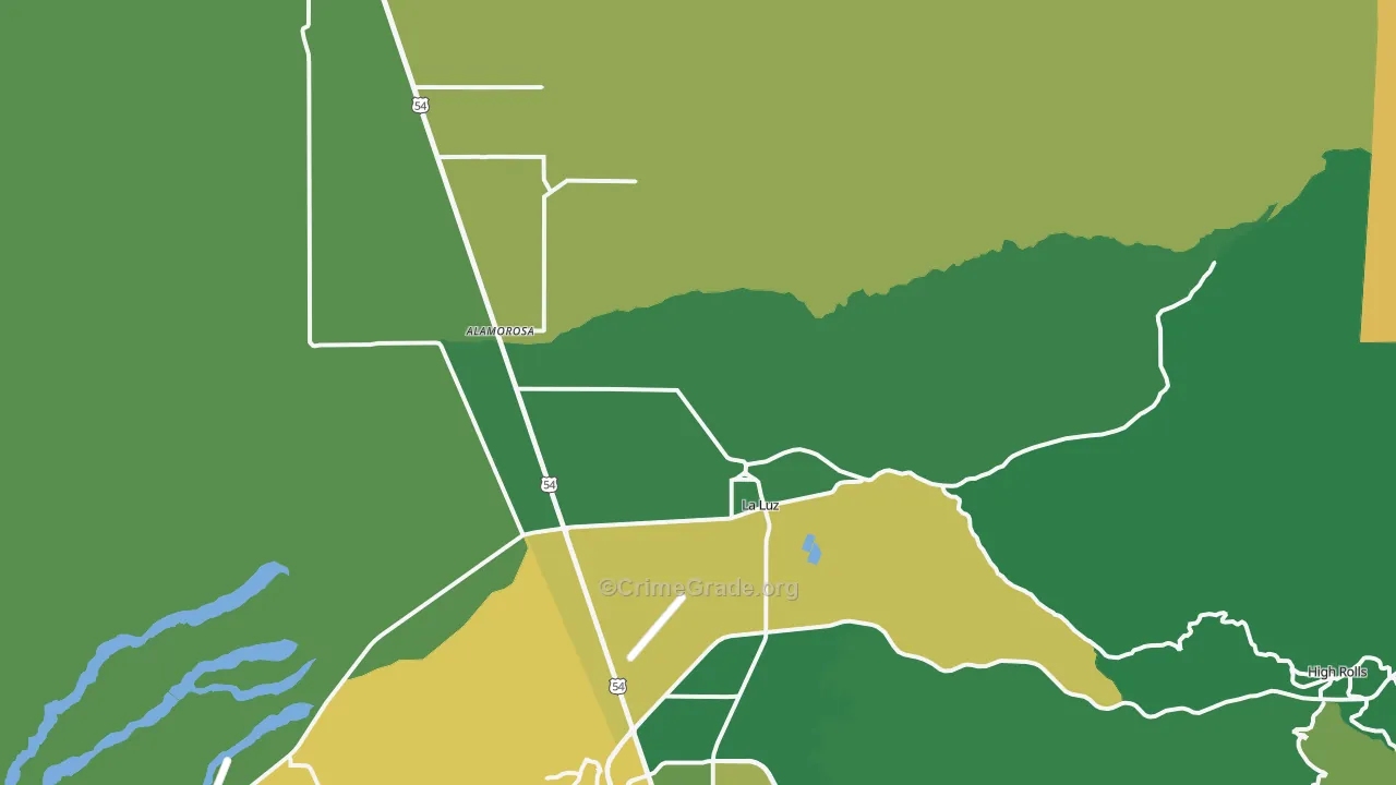 La Luz, NM Map of Vandalism Rates