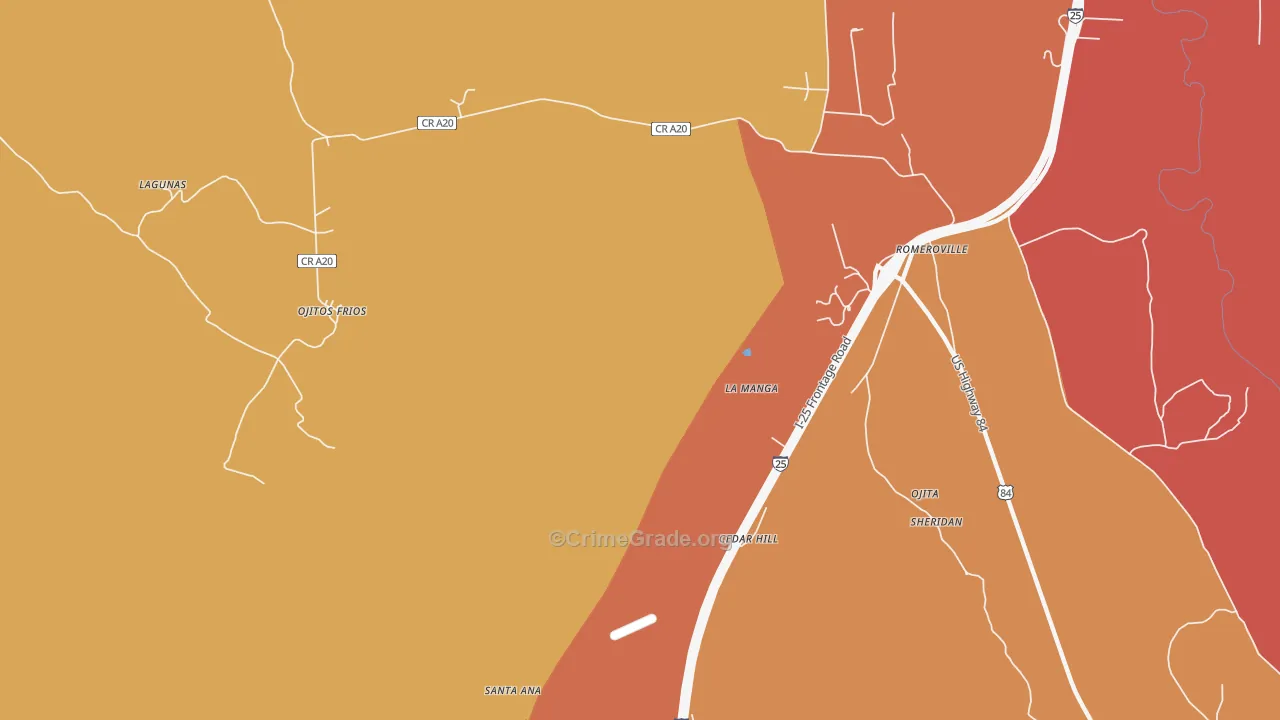 La Manga, NM Map of Vandalism Rates