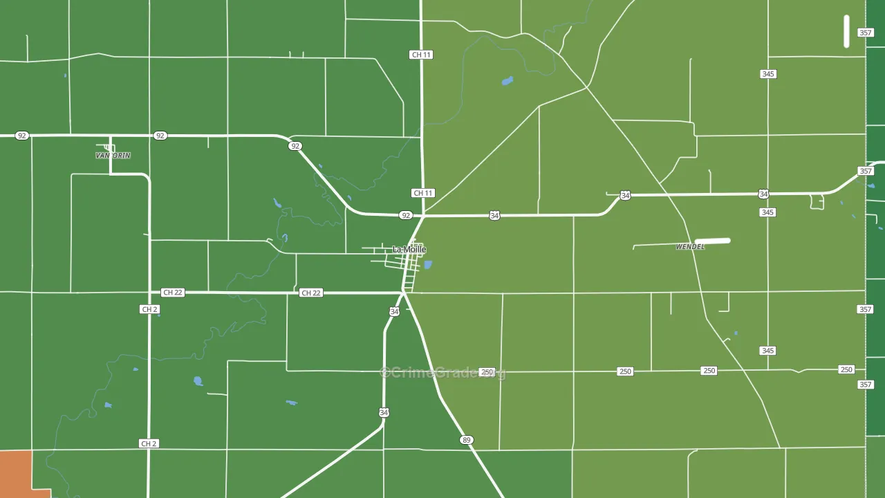 La Moille, IL Map of Vandalism Rates