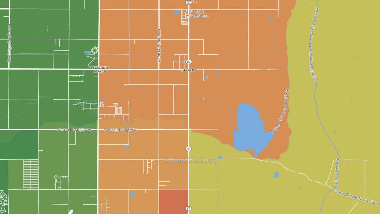 La Palma, AZ Map of Vandalism Rates