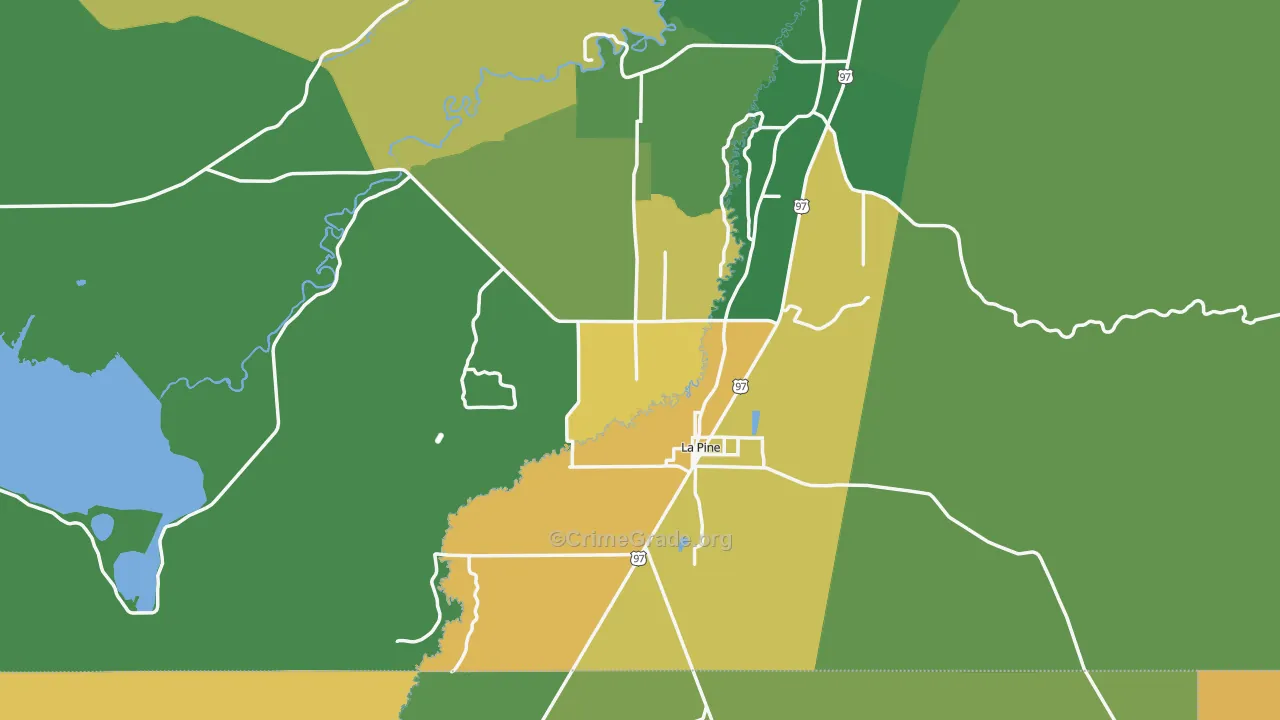 La Pine, OR Map of Vandalism Rates