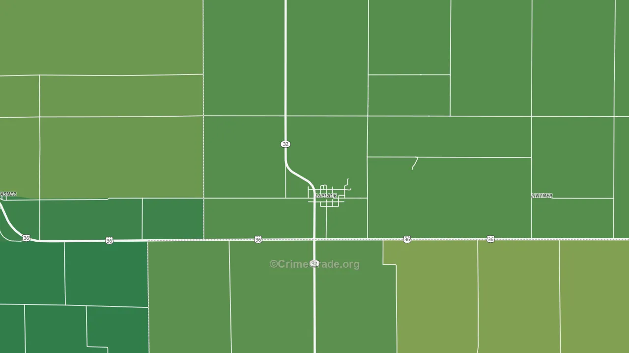 La Place, IL Map of Vandalism Rates