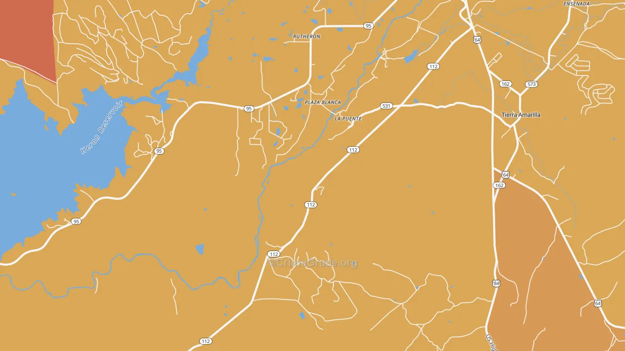 La Puente, NM Map of Vandalism Rates