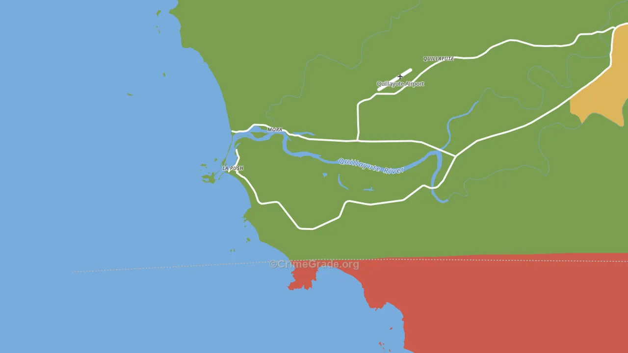 La Push, WA Map of Vandalism Rates