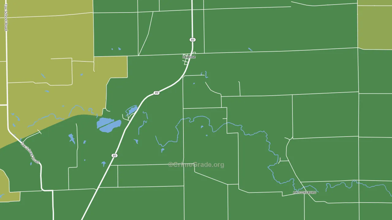 La Rose, IL Map of Vandalism Rates